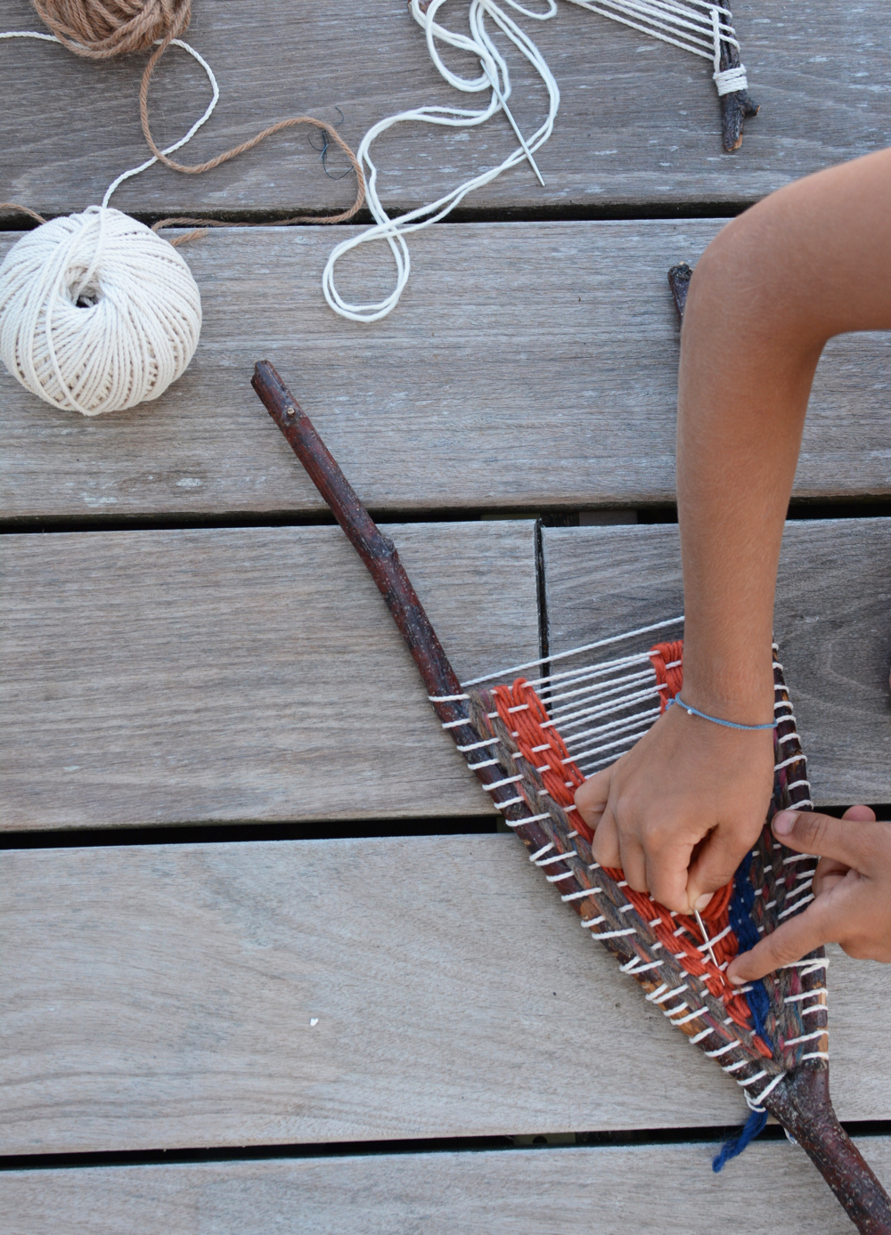 stick loom weaving