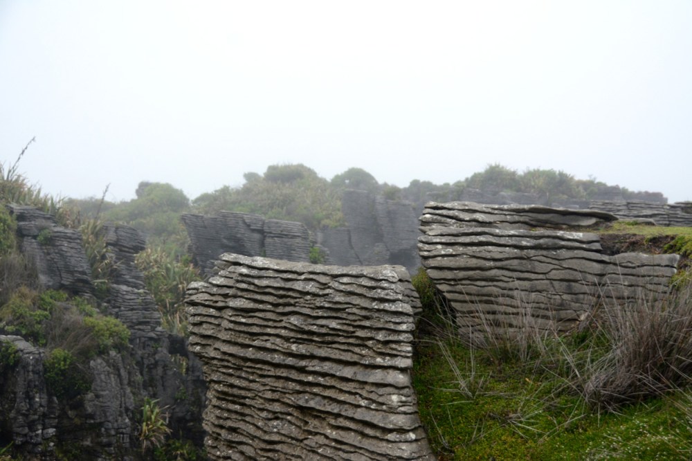 pancake rocks close up