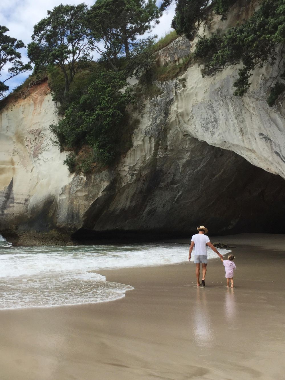 Michael and Marlow at Cathedral cove