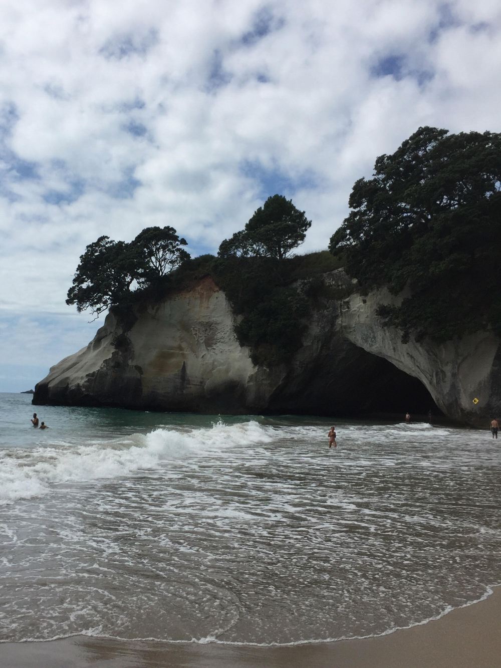 swimming at cathedral cove