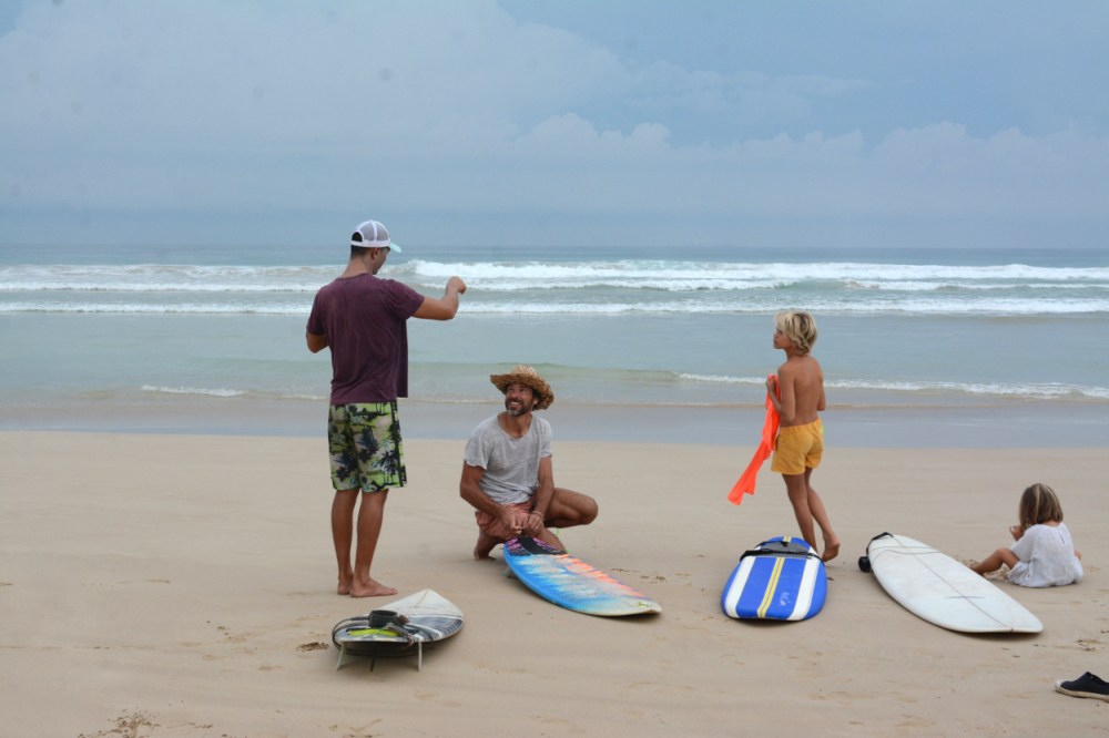 gareth and boys on beach