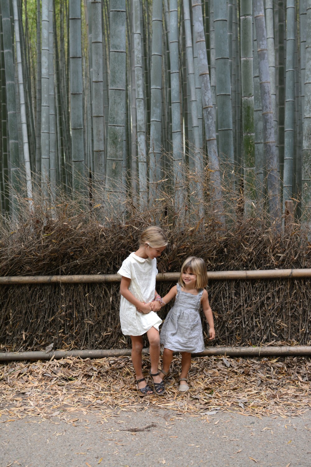 girls in bamboo forest Kyoto