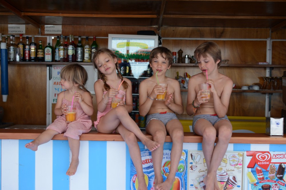 four kids on bar 2014
