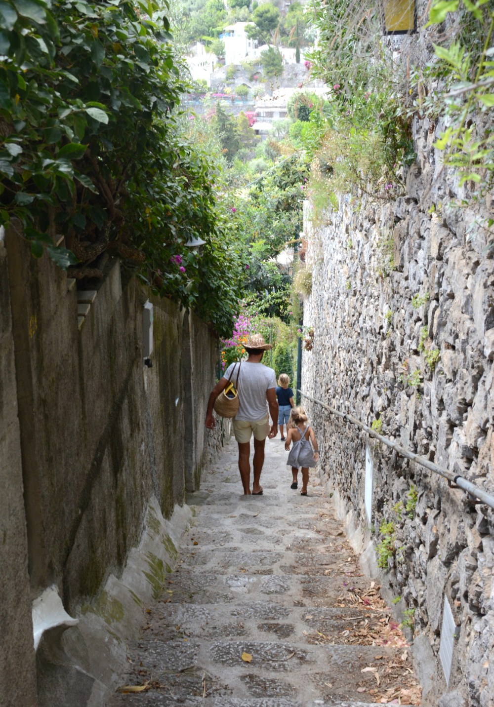 Michael and Marlow on stairs