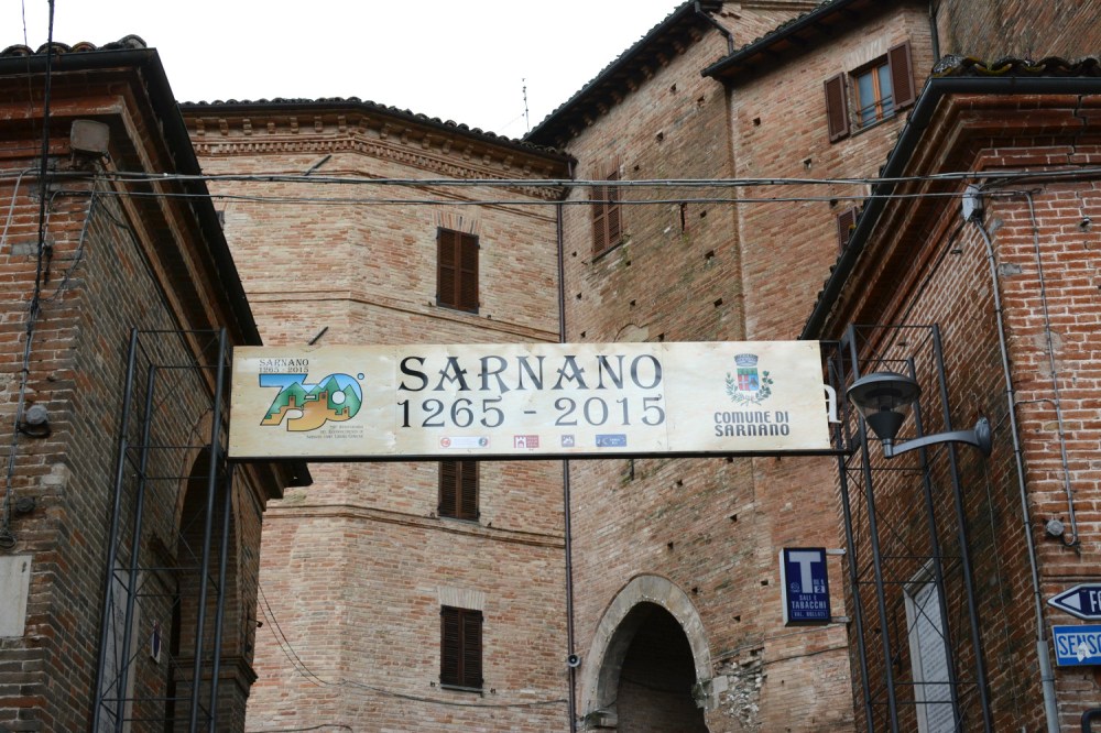 Sarnano town sign