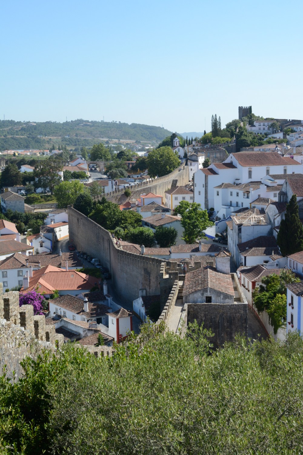 castle walls in Obidos