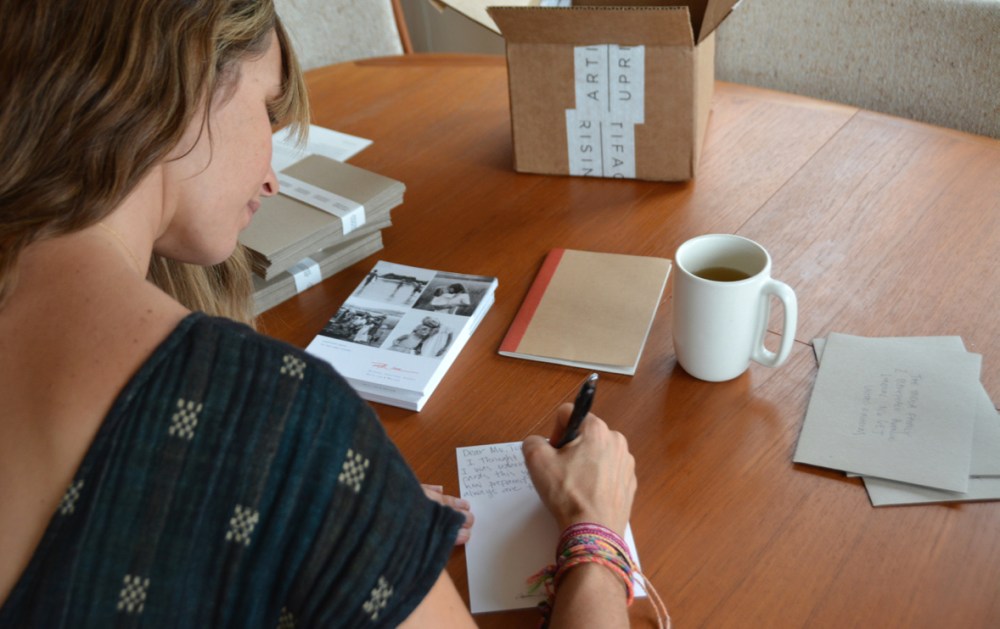 courtney-signing-christmas-cards